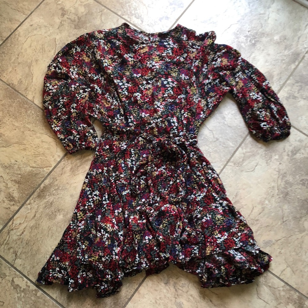 Storia Floral Belted Swing Dress